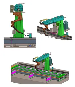 Shuipo Gantry Tipe H Beam Perakitan Mesin Las untuk Struktur Baja