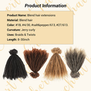 东方时尚合成混合头发合成头发和人发 - Product Image 5