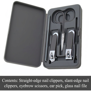 Ensemble de manucure et pédicure 4 pièces, kit de coupe-ongles avec fourchette à cuticules et séparateur d'orteils, étui de rangement portable - Product Image 6