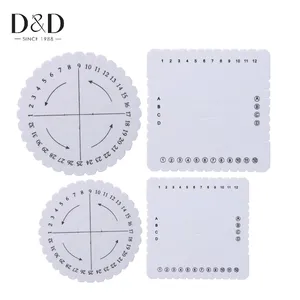 4pcs Round Square Knitting Kumihimo Disc Disk Braided Rope Knot Weaving Plate Jewelry Desgin Board 2 Sizes