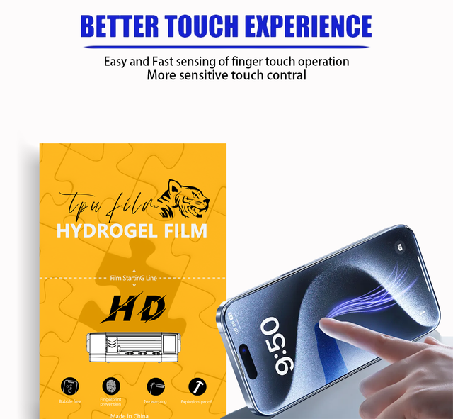 Cutting Friendly HD Transparent/matte/privacy Hydrogel Film TPU/EPU Hidrogel Film for All Mobile Phones