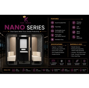 Cabina de Oficina de la Serie Nano de Calidad Premium con Tecnología de Reducción de Ruido para Oficinas Corporativas y Profesionales en Venta - Product Image 6