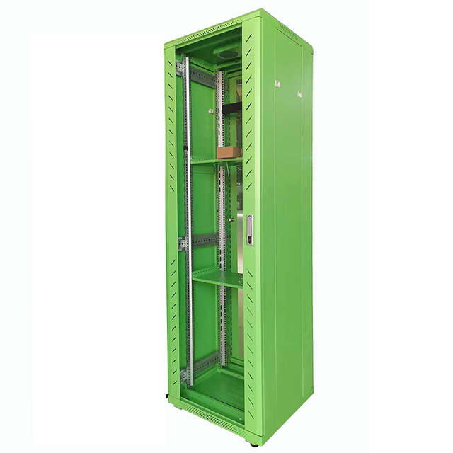 YNCO Custom 42U Network Cabinet 19 Inch Neon Green Steel Computer Cabinet 6U Capacity Outdoor 9U 15U 18U 27U Availability