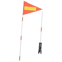 Nouveaux arrivages de couleurs vives symbole d'avertissement Triangle réfléchissant vélo vélo sécurité fanion drapeaux pour vélo pour enfants