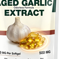 Gélules d'extrait d'ail vieilli inodore 500 mg par capsule Marque privée