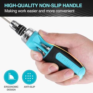 Nhà máy cung cấp bộ tua vít đa năng 12 trong 1, loại <span class=keywords><strong>Torx</strong></span> tiêu chuẩn/ngắn, có chức năng ratchet, bán buôn - Product Image 3