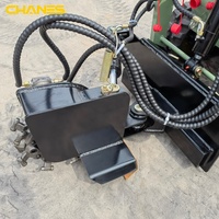 CHANES Mini chargeuse compacte, accessoire broyeur de souches, 16+ dents en acier allié, moteur SSG100, machine de meulage à oscillation hydraulique