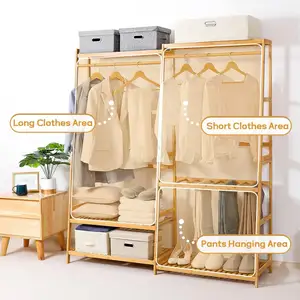 clothing store display rack Heavy Duty Garment Racks for Hanging Clothes, wooden clothes rack,clothes rack for clothing store