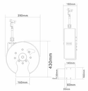 Carrete de Manguera Retráctil de Acero Inoxidable de Alta Presión para Montaje en Pared, Moderno, de 5M/10M/13M, para Cocina - Product Image 2
