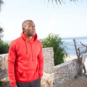 BEAM Sudadera con capucha unisex Chaquetas de primavera para hombre Mezcla de algodón de poliéster con bolsillo sin cremallera Patrón sin costuras-Decorado - Product Image 6