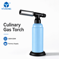 Briquets à gaz torche en métal à flamme bleue gonflables pour cuisine de camping en plein air, vente en gros, avec logo personnalisable