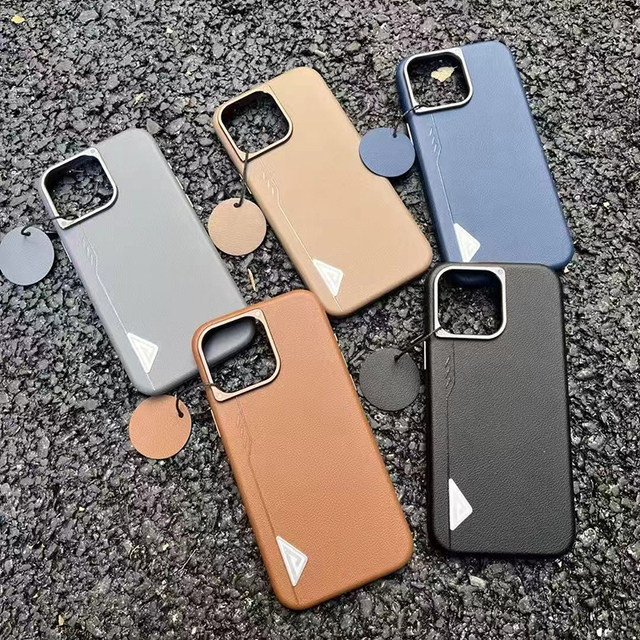 Premium Full-Wrap PU Leather Magnetic Case for iPhone 17 Pro Max 16 Pro Luxury Business Leather Phone Case for Galaxy S25 Ultra