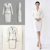 Ensembles de costumes pour femmes, vêtements de bureau pour femmes, uniforme d'hôtesse de l'air en polyester, vêtements de carrière, OEM ODM