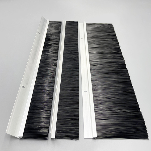 UL94-V2V1V0 Flame Retardant Dustproof Seal Aluminum Alloy Strip Brush for Bonding Machine Industrial PP Bristle OEM Customizable
