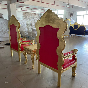 Sedie King <span class=keywords><strong>Theone</strong></span> in pelle di leone di lusso personalizzate sedie nere per trono da barbiere struttura per banchetti sedie con schienale alto per soggiorno - Product Image 6