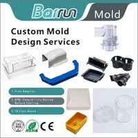 Service de prototypage rapide et de pièces personnalisées en PA, PC, PP, PU, PVC, ABS, silicone, conformes RoHS, avec moule d'injection plastique à tolérance de 0,01 mm