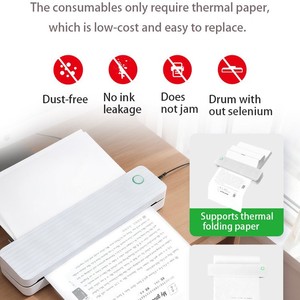 Imprimante thermique <span class=keywords><strong>portable</strong></span> A4 en métal, connectable au téléphone <span class=keywords><strong>portable</strong></span>, sans encre, pour documents domestiques et examens - Product Image 3