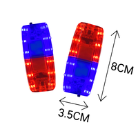 Feux de circulation LED rouge et bleu, feux de signalisation LED pour épaule, feux de signalisation stroboscopiques pour épaule