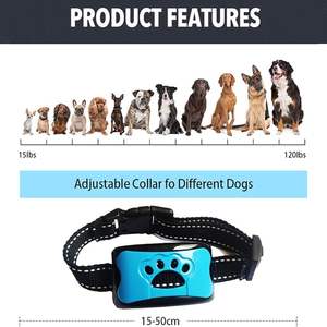 Collar antiladridos impermeable de plástico recargable inteligente para perros pequeños, medianos y grandes <span class=keywords><strong>Control</strong></span> de ladridos de sensibilidad de sonido de 7 niveles - Product Image 4