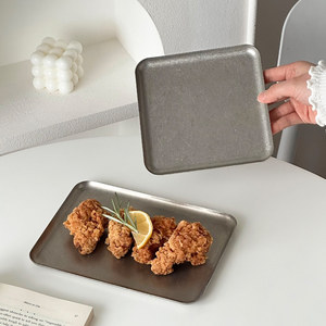 Großhandel 304 Edelstahl Rechteckige Servierplatte für <span class=keywords><strong>Korean</strong></span> BBQ Restaurant Café und Zuhause - Product Image 4