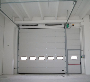 Puerta de Garaje Industrial Seccional de Acero, Puerta Elevadora Comercial, Puerta Corredera Exterior <span class=keywords><strong>para</strong></span> Fábrica - Product Image 4