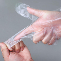 Gants jetables en PE gaufrés, flexibles et antidérapants, pour barbecue, salon de coiffure, préparation alimentaire