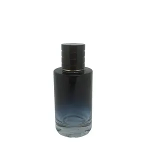 Garrafa de perfume redonda masculina, garrafa de vidro spray transparente para perfume 30ml 50ml 100ml