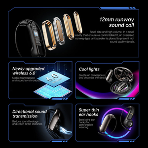 Auricolari Wireless Stereo OWS con Indicatore LED della Batteria, Impermeabili IPX4, BT <span class=keywords><strong>5</strong></span>.0, <span class=keywords><strong>5</strong></span>+ Ore di Autonomia per Sport e Sonno XG31 - Product Image 6