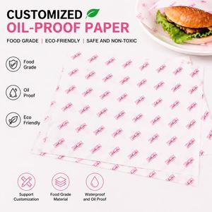 Customized Food Grade Greaseproof <b>Paper</b> Oil Proof Fast Food Wrapping <b>Paper</b> Burger Sandwich Packaging <b>Paper</b> - Product Image 3