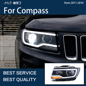 Luces de Coche para <span class=keywords><strong>Compass</strong></span> 2011-2016 Grand Cherokee, Faros LED DRL, Luz de Señal de Giro Dinámica, Diseño de Ojos de Ángel, Ensamblaje de Actualización - Product Image 5