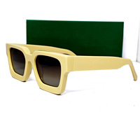 Lunettes de soleil polarisées carrées épaisses en acétate QSKY 1439 pour hommes et femmes, style rétro de luxe, protection UV400, monture rectangulaire
