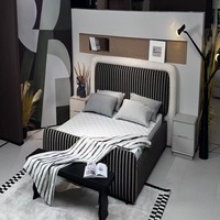 VONLIVA Modernes Luxus-Schlafzimmer-Set Hochwertiges Doppelbett mit Großem Kopfteil Kingsize-Bett Modernes Neues Design Schlafzimmermöbel