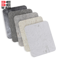 Protection contre l'incendie écologique Texture de marbre PET MDF/acrylique Panneau mural décoratif pour dalle de roche comprimée pour murs extérieurs d'appartement