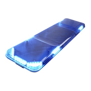 Barra de Luces Giratoria Delgada de Advertencia LED Azul con Sirena Integrada a Prueba de Agua SENKEN ECE R65 R10 SAE 12V/24V - Product Image 1