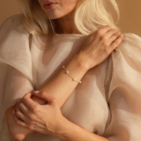 Minimaliste Dainty Pearl Station Bracelet Simple Or Perlé Charme Bracelet À La Mode Bracelets Cadeau pour Les Femmes