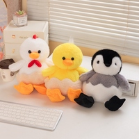 Jouet en peluche doux et mignon en forme de poussin, de canard ou de pingouin, avec rembourrage en coton PP super doux et fonction anti-stress