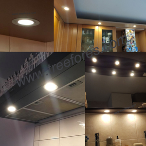Ultra sottile in acciaio inox <span class=keywords><strong>LED</strong></span> 12V incasso Downlight 3W RGBW3000K faretto <span class=keywords><strong>pannello</strong></span> di illuminazione per cucina moderna armadio del vino - Product Image 4