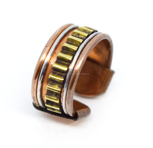 2027 Elegant Look Rose Gold Plated Wrist Pain Relief <b>Copper</b> Bracelets & <b>Bangles</b> Handmade Floral Hammered <b>Copper</b> Cuff - Product Image 5