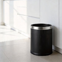 Poubelle à ouverture supérieure en plastique, écologique, pour salles de bain, buanderies, cuisines, bureaux