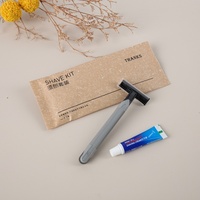 Kit de toilette jetable de luxe pour hôtel 5 étoiles, vente en gros, logo personnalisé, haute qualité, très vendu, comprenant dentifrice et brosse à dents