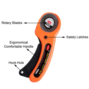 45mm Rotary Cutter <b>Set</b> Leather Craft Cutting Tool with Ergonomic Handle for DIY Fabric Patchworking <b>Sewing</b> Quilting Crafting - Product Image 4