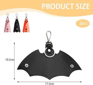 Meilleures ventes - Porte-clés en cuir en forme de chauve-souris - Étui de rangement pour clés de voiture pliable - Grande capacité - Porte-clés pour voiture, SUV, moto - Cadeaux RTS - Product Image 2
