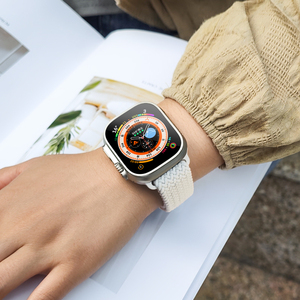 สายนาฬิกาไนลอนแบบแห้งเร็วสำหรับ <span class=keywords><strong>Apple</strong></span> <span class=keywords><strong>Watch</strong></span> Series 9 8 7 45 มม. 41 มม. SE 44 มม. 40 มม. สายรัดแบบถักที่ระบายอากาศได้ดีสำหรับ IWatch สำหรับการวิ่ง - Product Image 5