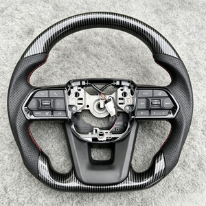 Volante Deportivo Personalizado de Cuero y Fibra de Carbono <span class=keywords><strong>GR</strong></span> para <span class=keywords><strong>Toyota</strong></span> Hilux Revo N70 N80 Tacoma Tundra Fortuner 2015-2022 LC300 <span class=keywords><strong>C</strong></span> <span class=keywords><strong>HR</strong></span> - Product Image 1