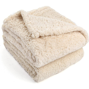 Tùy Chỉnh Mềm Mại Và Ấm Áp Cao Cấp Fluffy Pet Dog Sherpa <span class=keywords><strong>Fleece</strong></span> Chăn Mèo Chăn Chó Chăn Xe - Product Image 1