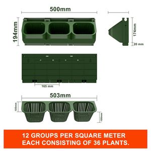 Sistema di Giardino Verticale Ecologico a 3 Fori, Fioriere da Parete <span class=keywords><strong>per</strong></span> Coltivare Erbe, Verdure e Fiori - Product Image 3