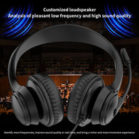 Casque filaire pour centre d'appels avec contrôle intégré USB, écouteurs de bureau IPX4, personnalisable OEM, vente en gros directe usine