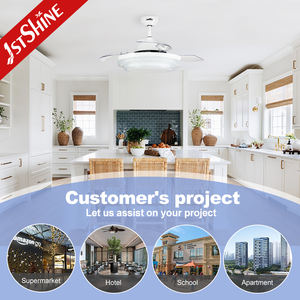 Ventilateur de plafond à LED 1stshine Offre Spéciale télécommande haute vitesse 3 pales Lampe de ventilateur de plafond à lame cachée - Product Image 5