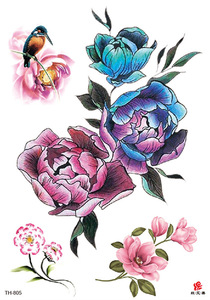 Autocollant de tatouage temporaire style japonais motif loup et fleur, imperméable, pour bras et corps, pour hommes et femmes - Product Image 4