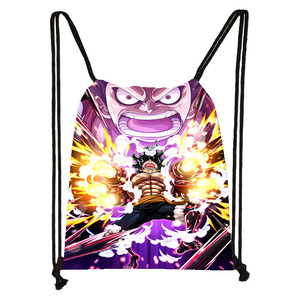 Tas Ransel Serut Anime Luffy Zoro Nami Berkualitas Tinggi Grosir Gaya Terbaru, Logo Anime Cetak HD, Tas Belanja Darcron untuk Wanita - Product Image 5